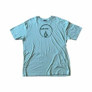 Volcom Blue and Green Surfer Tee - Size XXL